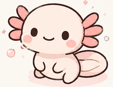 Pumi si axolotl tersenyum